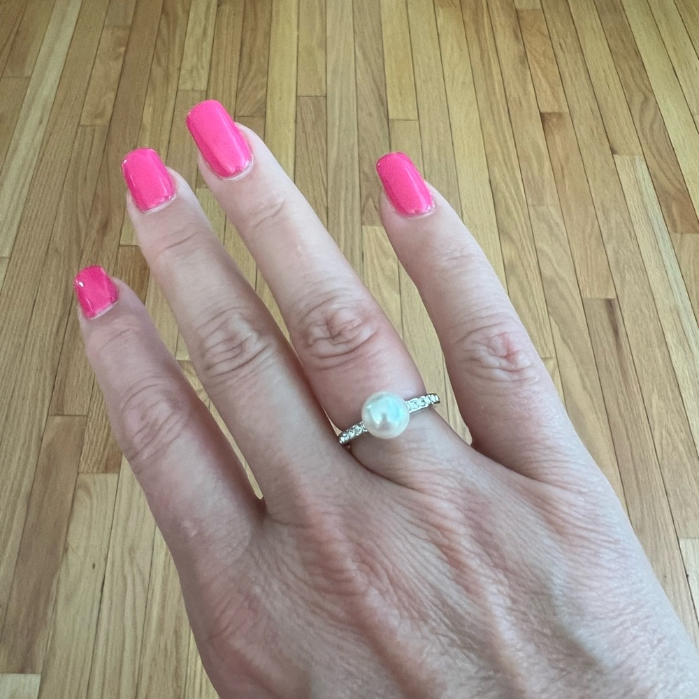 Touchstone Crystal Silver and White Rings Collection